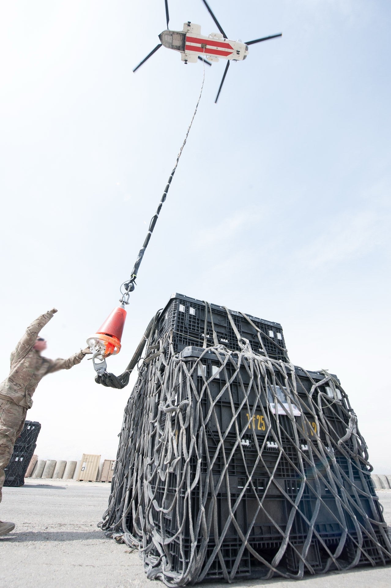 Filets de cargaison militaires pour transport externe héliporté