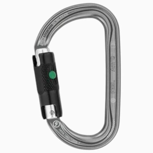 Mousqueton Petzl am'd ball-lock noir avec ouverture de 25mm