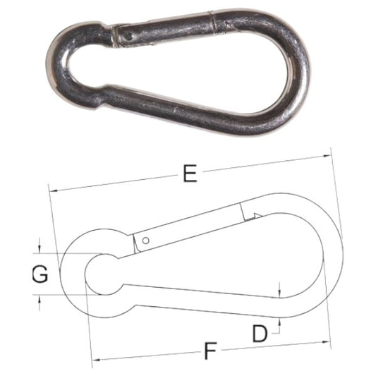 SNAP HOOK ZINC PLATED