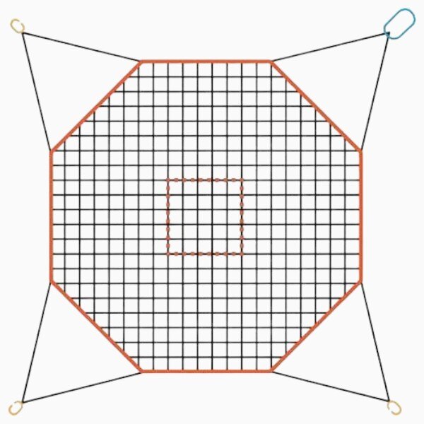 Helicopter Cargo Net - 5 000 lb WLL - Octagonal - Model 8C