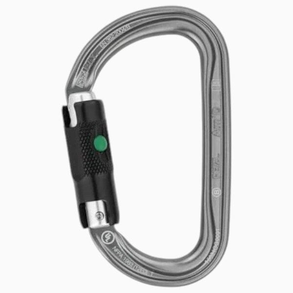 Petzl AM'D ball-lock black carabiner with 25mm opening